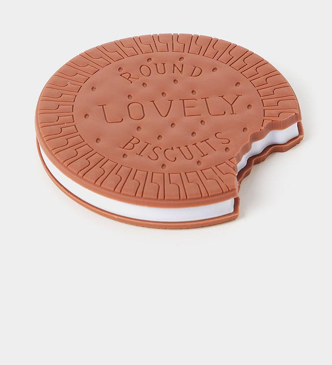 Biscuit Shaped Notebook – 80 Pages Round Steno Pad For Students, Artists & Kids – Fun Chocolate Biscuit Design, Portable Memo Notepad For Notes, Sketching, Doodling & Creative Writing